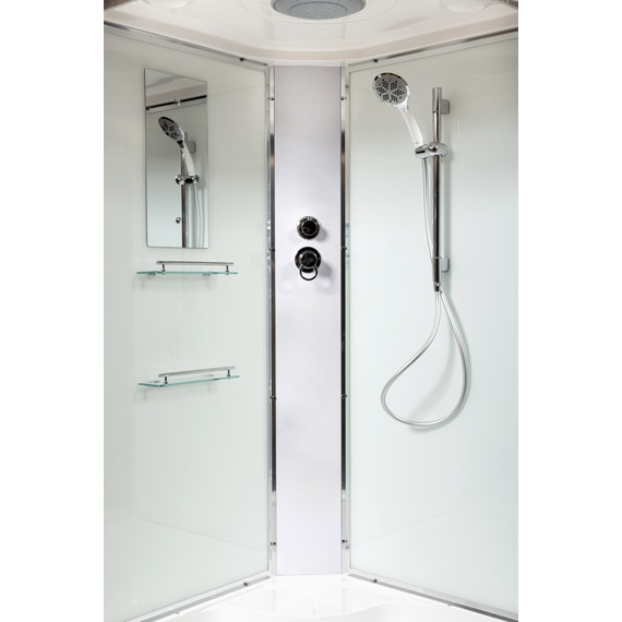 Душевая кабина Avacan 80x80 см EM4580, хром/узор (безсиликоновая сборка) - фото 16