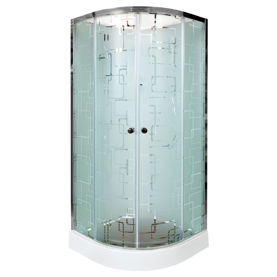 Гидробокс Avacan 90x90 см EM1590NGM, хром/узор (безсиликоновая сборка) - фото 2