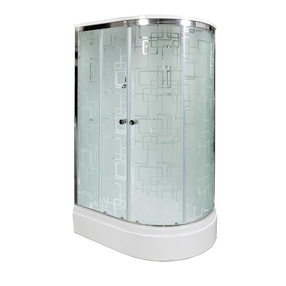 Гидробокс Avacan 120x80 см EM2712LGM+EL, хром/узор (безсиликоновая сборка) - фото 2