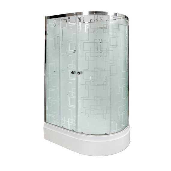 Гидробокс Avacan 120x80 см EM2712LNGM, хром/узор (безсиликоновая сборка) - фото 2