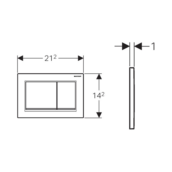 Смывная клавиша Geberit Omega30 115.080.KH.1 хром/хром матовый - фото 2