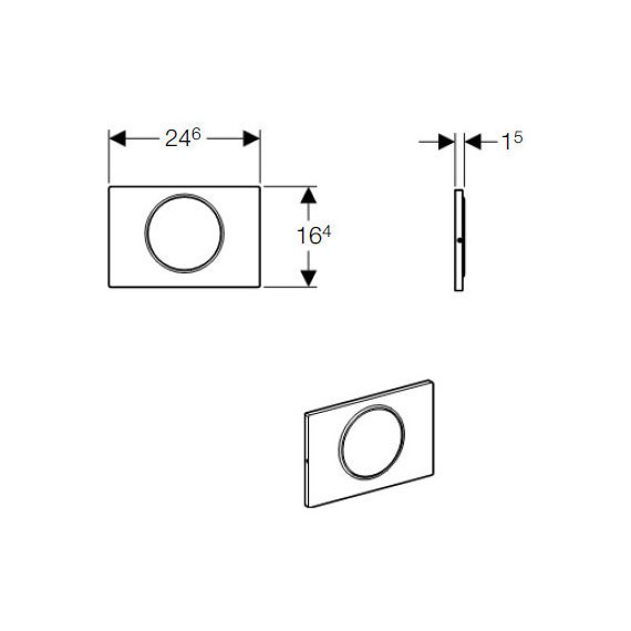 Смывная клавиша Geberit Sigma 10 115.758.KM.5 - фото 2