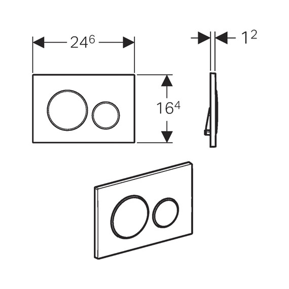 Смывная клавиша Geberit Sigma 20 115.882.KM.1 - фото 2
