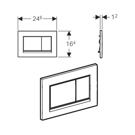 Смывная клавиша Geberit Sigma 30 115.883.KM.1 - фото 2