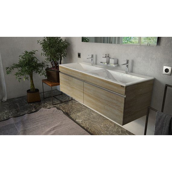 Тумба подвесная с раковиной Velvex Pulsus 140 см tpPUL.140-25, дуб сонома - фото, картинка 7 Тумба подвесная с раковиной Velvex Pulsus 140 см tpPUL.140-25, дуб сонома - фото 7