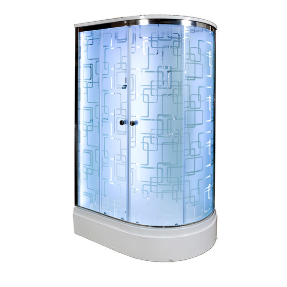 Гидробокс Avacan 120x80 см EM2712LLED+GM, хром/узор (безсиликоновая сборка) - фото 2