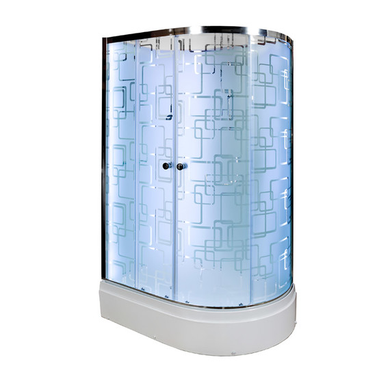 Гидробокс Avacan 120x80 см EM2712LNLED+GM, хром/узор (безсиликоновая сборка) - фото 2