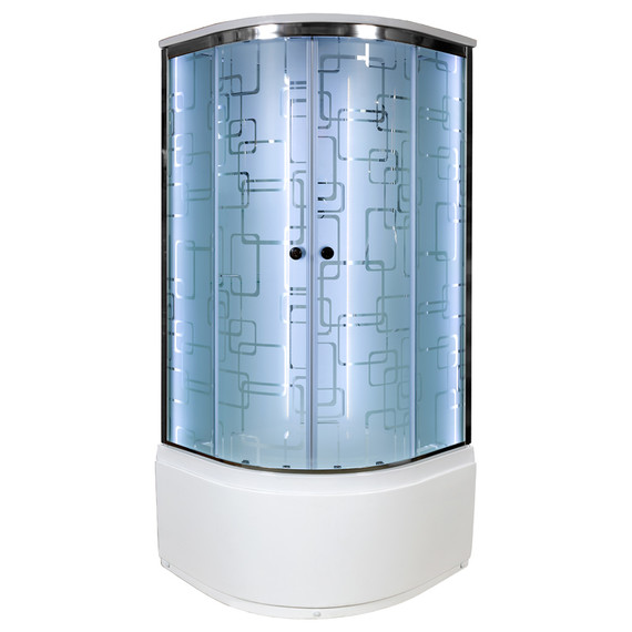 Гидробокс Avacan 100x100 см EM4510LED+GM, хром/узор (безсиликоновая сборка) - фото 2