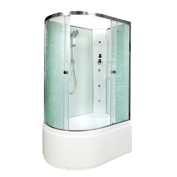 Гидробокс Avacan 110x80 см EM4511RNLED+GM, хром/узор (безсиликоновая сборка) - фото 3