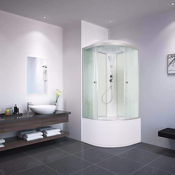 Душевая кабина Avacan 100x100 см L910, хром/матовое (безсиликоновая сборка) - фото 2