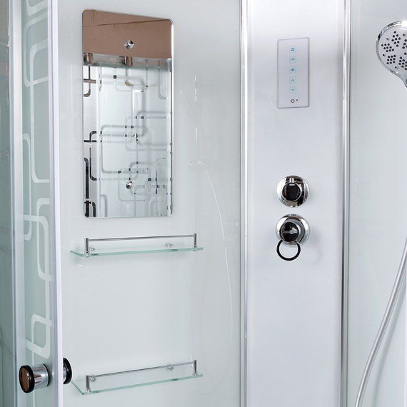 Душевая кабина Avacan 110x80 см EM4511RLED, хром/узор (безсиликоновая сборка) - фото 8