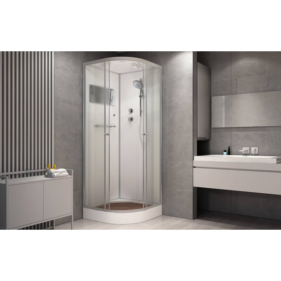 Душевая кабина Avacan 110x110 см D011S, хром/матовое (безсиликоновая сборка) - фото 3