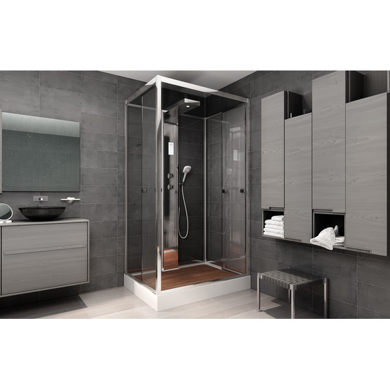 Гидробокс Avacan 120x90 см Z122, хром/прозрачное (безсиликоновая сборка) - фото 3