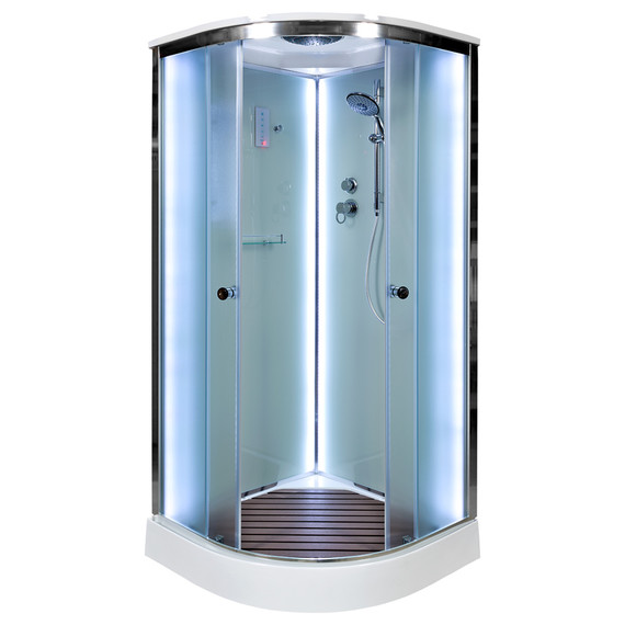 Душевая кабина Avacan 110x110 см D011SLED, хром/матовое (безсиликоновая сборка) - фото 2