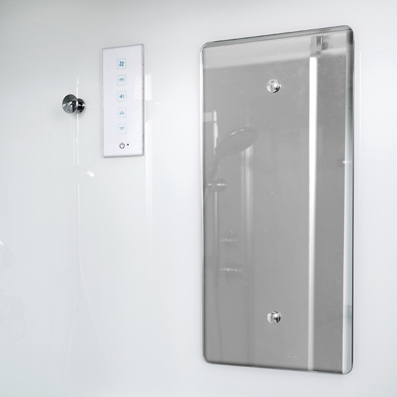 Душевая кабина Avacan 120x90 см D512SRLED, хром/матовое (безсиликоновая сборка) - фото 9