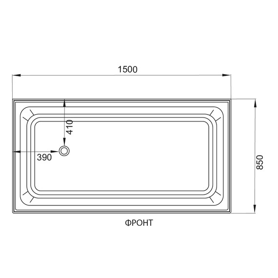 Гидробокс Avacan 150x85 см V150, хром/прозрачное (безсиликоновая сборка) - фото 15