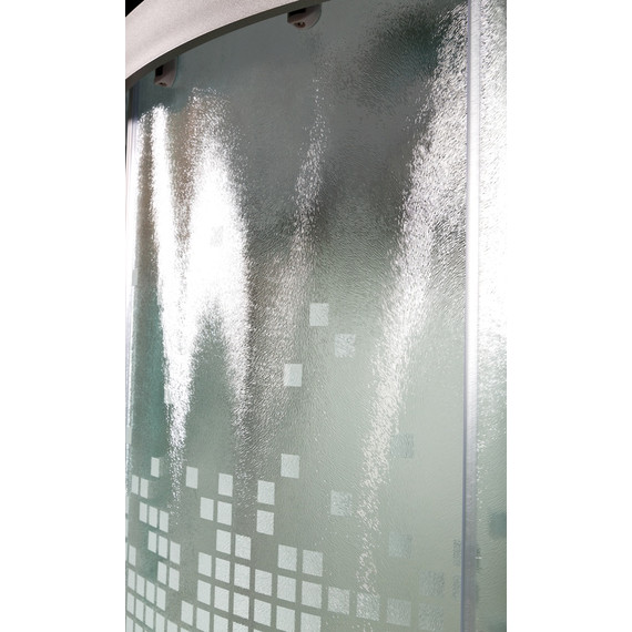 Гидробокс Avacan 80x80 см L980NGM, хром/узор (безсиликоновая сборка) - фото 6