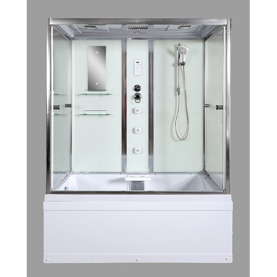 Гидробокс Avacan 150x85 см V150, хром/прозрачное (безсиликоновая сборка) - фото 10