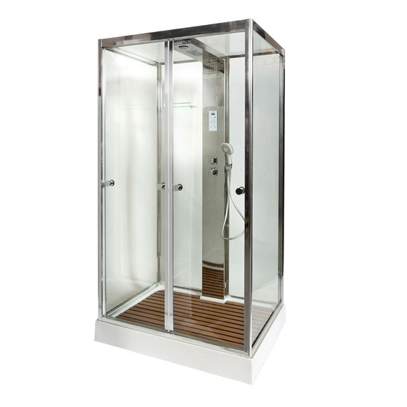 Гидробокс Avacan 120x90 см Z122STEAM, хром/прозрачное (безсиликоновая сборка) - фото 2