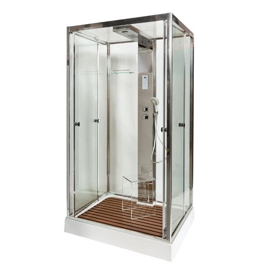 Гидробокс Avacan 120x90 см Z122, хром/прозрачное (безсиликоновая сборка) - фото 2