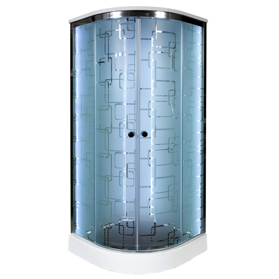 Гидробокс Avacan 110x110 см EM2011LED+GM, хром/узор (безсиликоновая сборка) - фото 2