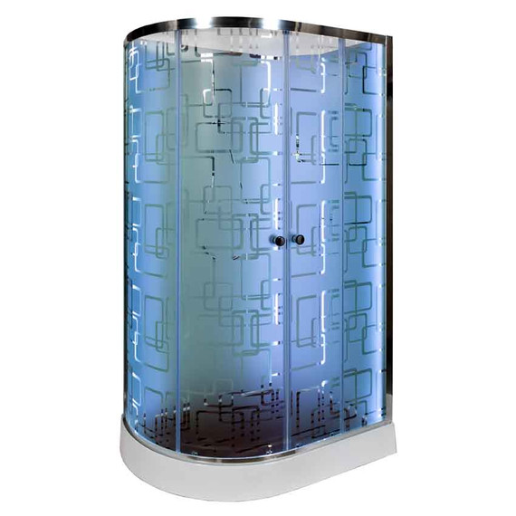 Гидробокс Avacan 120x90 см EM2012RNLED+GM, хром/узор (безсиликоновая сборка) - фото 2