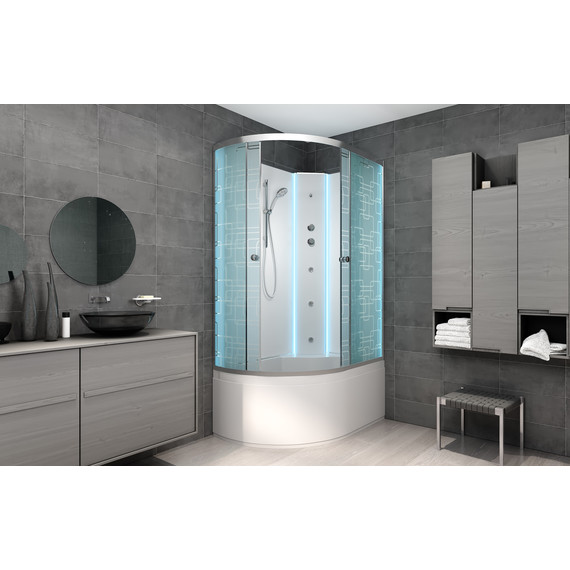 Гидробокс Avacan 120x90 см EM5012RNLED+GM, хром/узор (безсиликоновая сборка) - фото 3