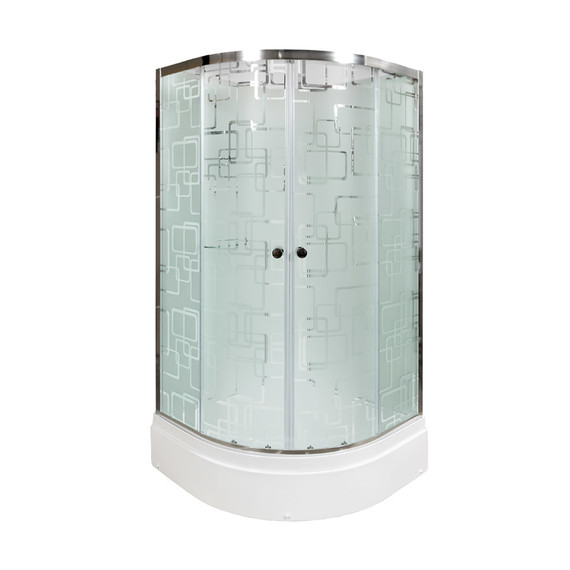 Гидробокс Avacan 110x110 см EM3011NGM, хром/узор (безсиликоновая сборка) - фото 2