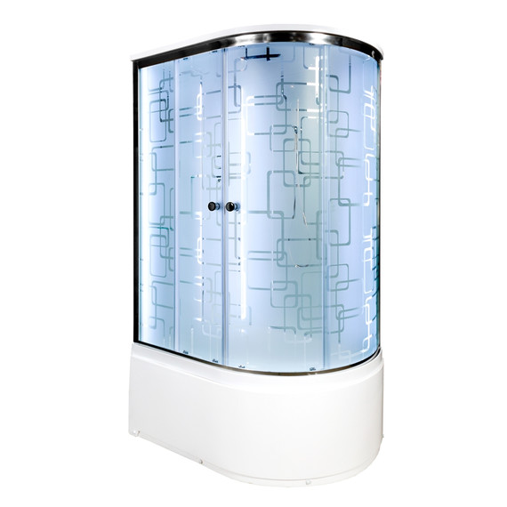 Гидробокс Avacan 120x90 см EM5012LLED+GM, хром/узор (безсиликоновая сборка) - фото 2
