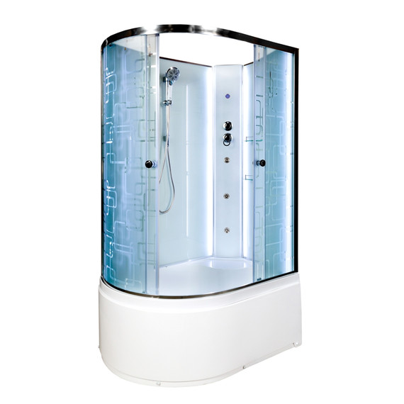 Гидробокс Avacan 120x90 см EM5012RNLED+GM, хром/узор (безсиликоновая сборка) - фото 2