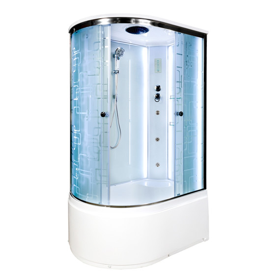 Гидробокс Avacan 120x90 см EM5012RLED+GM, хром/узор (безсиликоновая сборка) - фото 