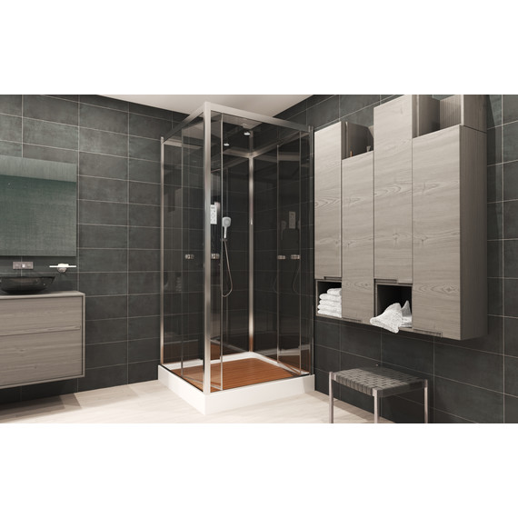 Гидробокс Avacan 100x100 см Z111, хром/прозрачное (безсиликоновая сборка) - фото 3