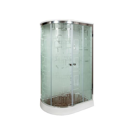 Душевая кабина Avacan 120x90 см EM2012REL, хром/узор (безсиликоновая сборка) - фото 2