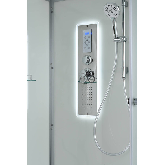 Гидробокс Avacan 120x80 см D2012LLED, хром/матовое (безсиликоновая сборка) - фото 16