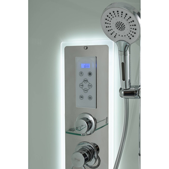 Гидробокс Avacan 90x90 см D2090LED, хром/матовое (безсиликоновая сборка) - фото 9