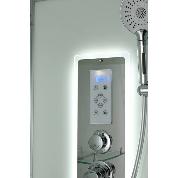 Гидробокс Avacan 120x80 см D3012RLED, хром/матовое (безсиликоновая сборка) - фото 14