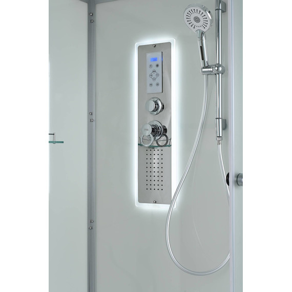 Гидробокс Avacan 80x80 см D5080LED, хром/матовое (безсиликоновая сборка) - фото 14