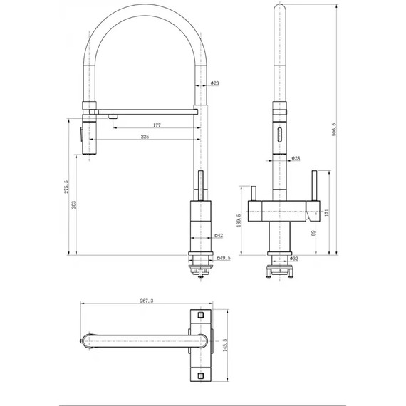 Смеситель для кухни Grocenberg GB4098NK, никель - фото 4
