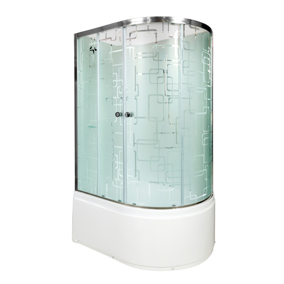 Гидробокс Avacan 120x90 см EM5012LNGM, хром/узор (безсиликоновая сборка) - фото 2