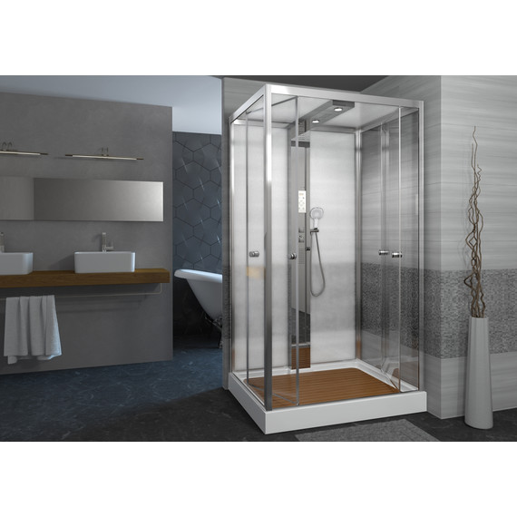 Гидробокс Avacan 120x90 см Z122MT, хром/прозрачное (безсиликоновая сборка) - фото 3