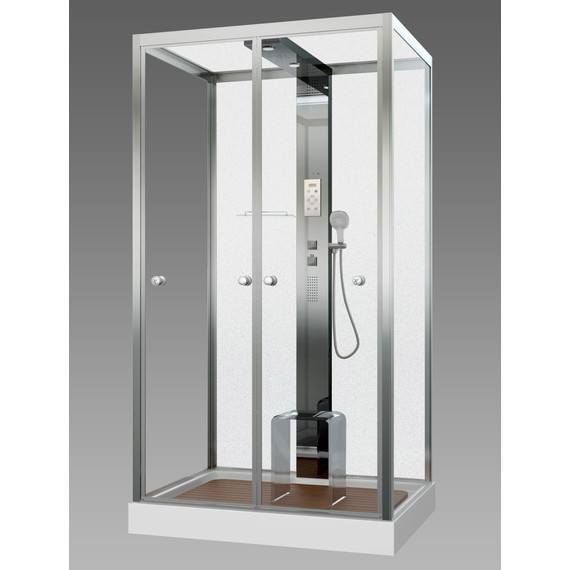 Гидробокс Avacan 120x90 см Z122MT, хром/прозрачное (безсиликоновая сборка) - фото 4