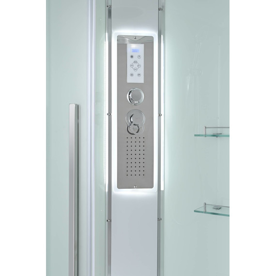 Гидробокс Avacan 100x100 см EM2010LEDT, хром/прозрачное (безсиликоновая сборка) - фото 7