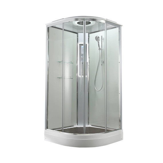 Гидробокс Avacan 110x110 см EM2011LEDT, хром/прозрачное (безсиликоновая сборка) - фото 6
