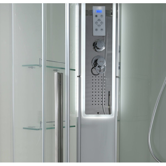 Гидробокс Avacan 110x80 см EM2811LLEDT, хром/прозрачное (безсиликоновая сборка) - фото 19