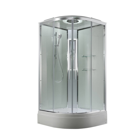 Гидробокс Avacan 100x100 см EM3010LEDT, хром/прозрачное (безсиликоновая сборка) - фото 3