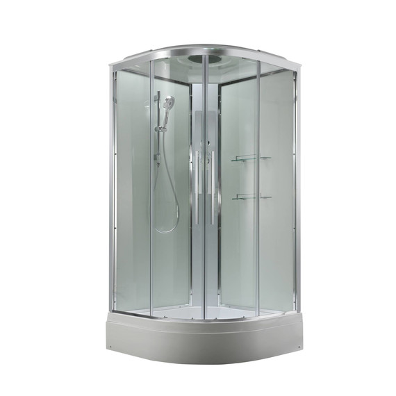 Душевая кабина Avacan 100x100 см EM3010T, хром/прозрачное (безсиликоновая сборка) - фото 3