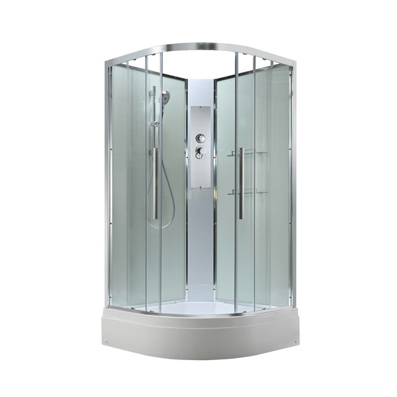 Душевая кабина Avacan 80x80 см EM3080NT, хром/прозрачное (безсиликоновая сборка) - фото 
