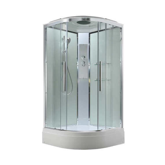 Душевая кабина Avacan 90x90 см EM3090T, хром/прозрачное (безсиликоновая сборка) - фото 