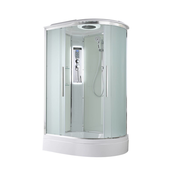 Гидробокс Avacan 120x80 см EM3812LLED, хром/матовое (безсиликоновая сборка) - фото 