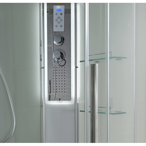 Гидробокс Avacan 120x80 см EM3812RLEDT, хром/прозрачное (безсиликоновая сборка) - фото 15